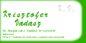krisztofer vadasz business card