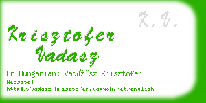 krisztofer vadasz business card